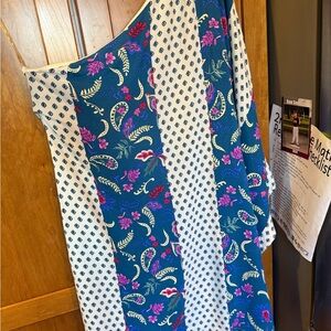 ANDREE BY UNIT Blue and White Patterned Dress